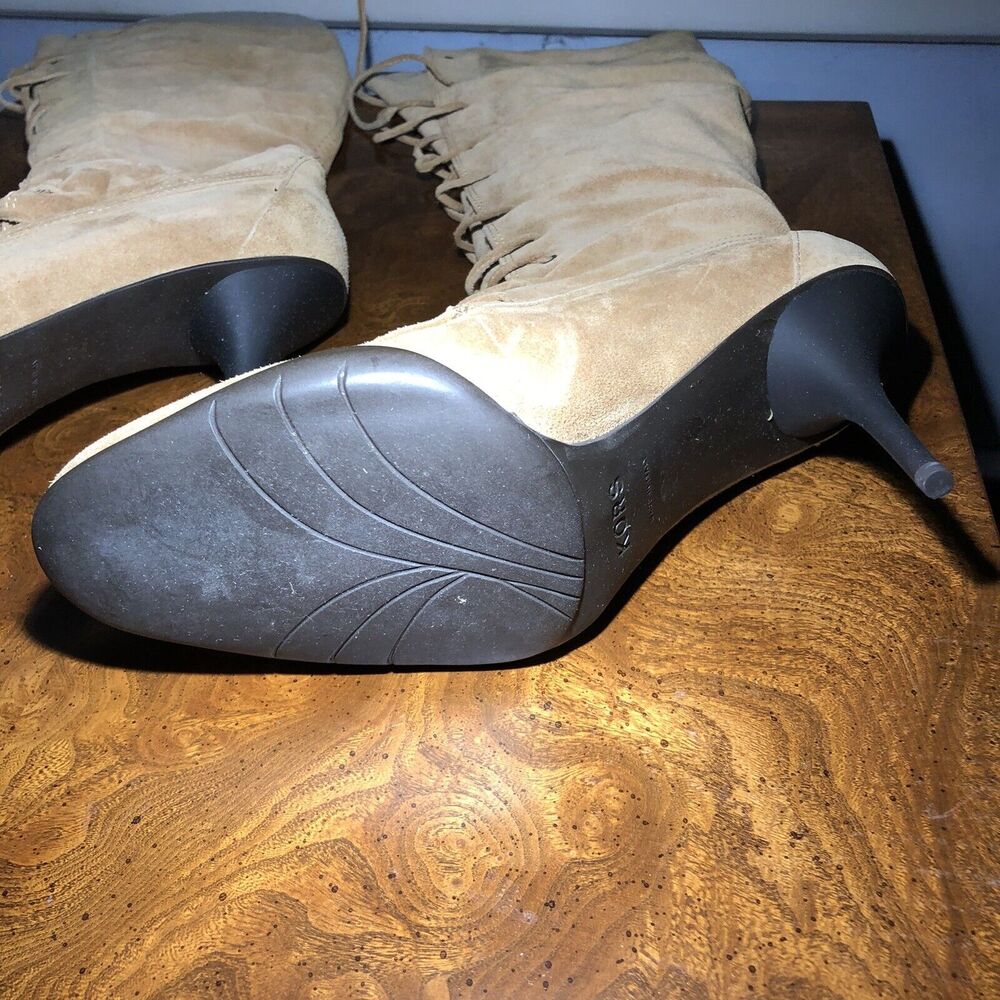 Michael Kors Suede 10M Boots, VINTAGE NEVER WORN Camel/Sport Sue Colby  with Box - Picture 8 of 9